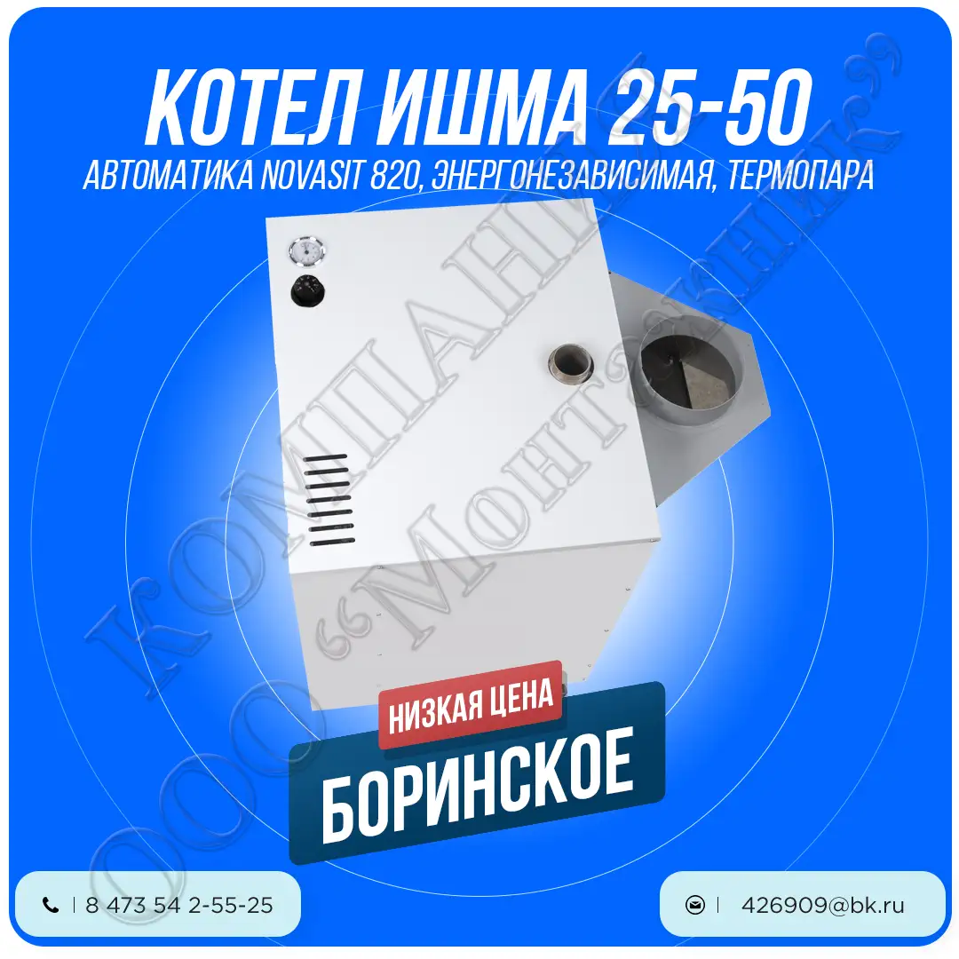 ИШМА-50 NS (Novasit 820) с автоматикой - газовый котел ОАО "Боринское" г.Липецк (Боринский)