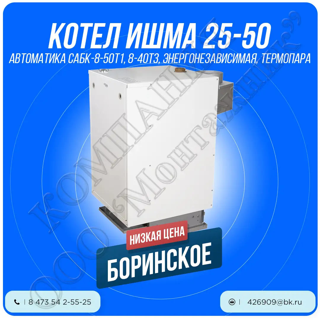ИШМА-50 У (САБК-Т) с автоматикой - газовый котел ОАО "Боринское" г.Липецк (Боринский)